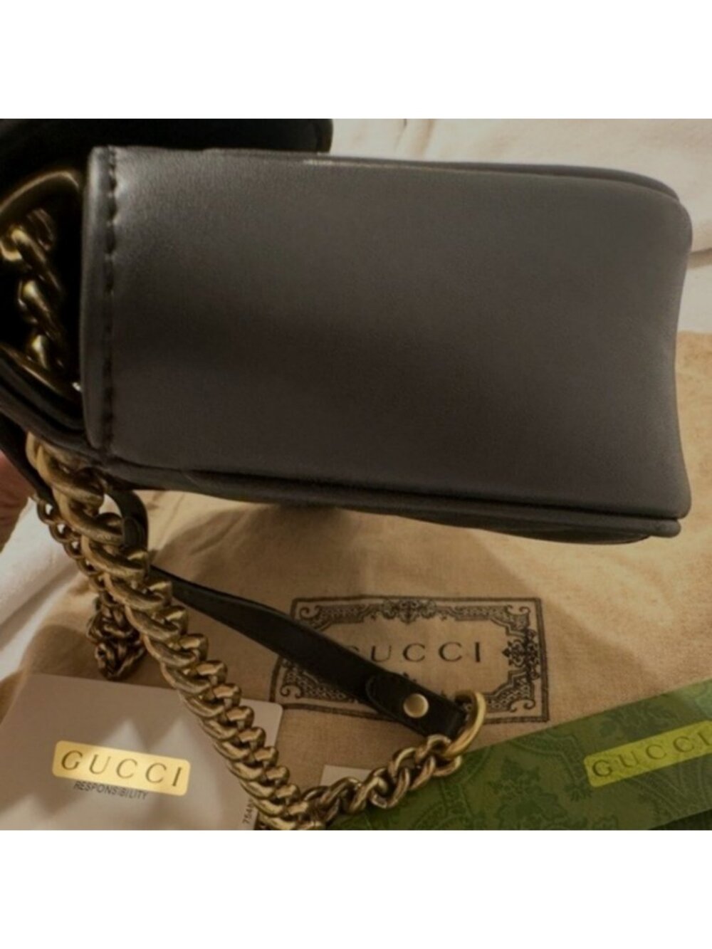 GUCCI GG Marmont Small shoulder bag black - Picture 9 of 9